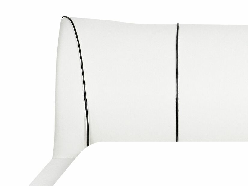 Bračni krevet 160 cm NICE (s podnicom i LED rasvjetom) (bijela)