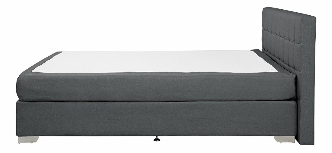 Bračni krevet Boxspring 180 cm ADIR (s madracima) (siva)