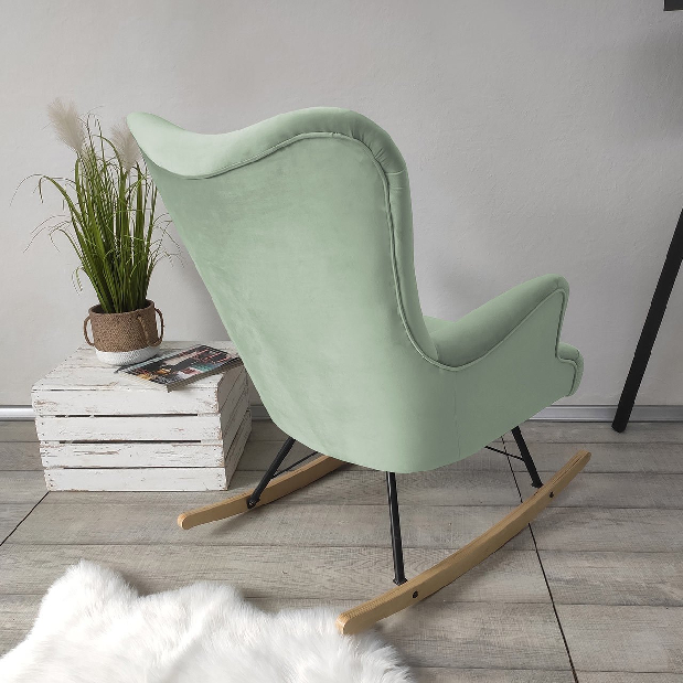 Fotelja za ljuljanje u skandinavskom stilu Aria (Magic Velvet 2227)