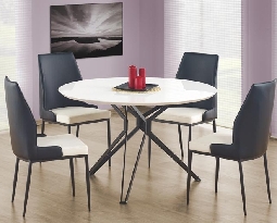 Blagovaonski stol Phylis (za 4 osobe) (bijela + tamno siva)