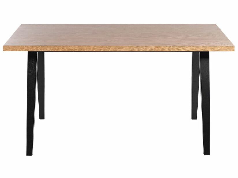 Blagovaonski stol Lenza (svijetlo drvo + crna)