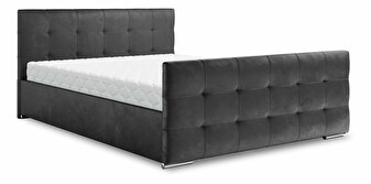Bračni krevet 140 cm Billie (tamnosiva) (s podnicom i prostorom za odlaganje)