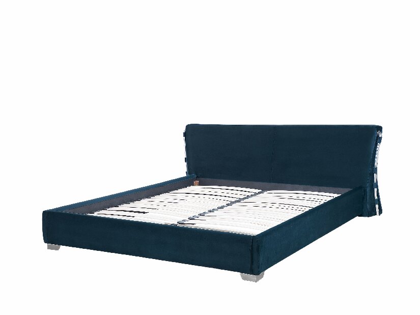 Bračni krevet 180 cm PARNAS (s podnicom) (plava)