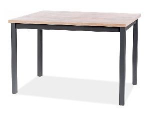 Blagovaonski stol Alfred (hrast wotan + crna) (za 4 osobe)