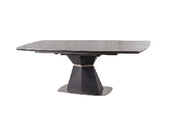 Blagovaonski stol na razvlačenje 160-210 cm Cecelia (siva + crna) (za 8 i više osoba)