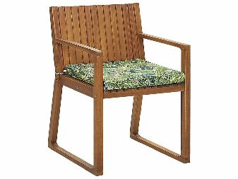 Vrtna stolica SASAN (svijetlo smeđa) (zeleni jastuk)