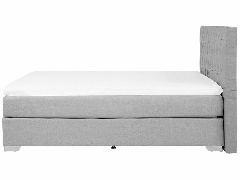 Bračni krevet Boxspring 180 cm DUKE (s podnicom i madracem) (siva)