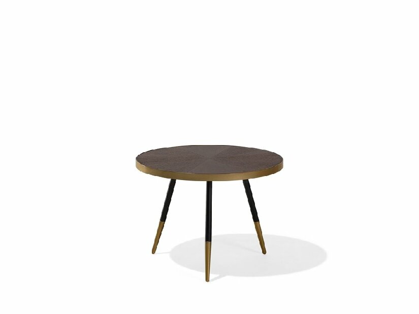 Stolić za kavu Renola (tamno drvo) (zlatne noge)