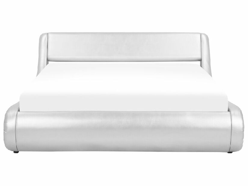 Bračni krevet 180 cm AVENUE (s podnicom i prostorom za odlaganje) (srebrna)