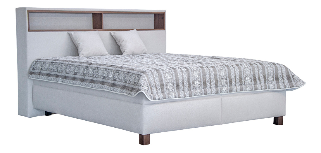 Bračni krevet 180 cm Orson (bijeli krem) (s podnicom)