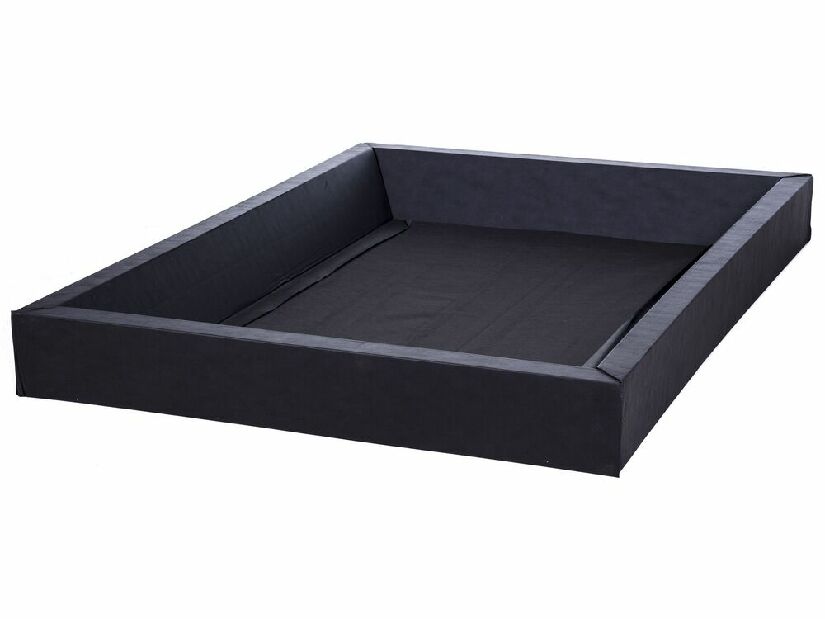 Bračni vodeni krevet 160 cm Anais (crna koža) (s podnicom a madracem)