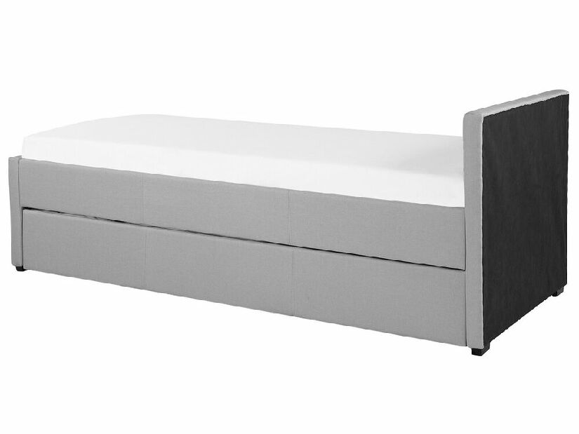 Krevet na razvlačenje 80 cm MERMAID (s podnicom) (svijetlo siva)