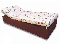 Jednostruki krevet (kauč) 90 cm Darcy (tamnosmeđa 40 + Sand 10)