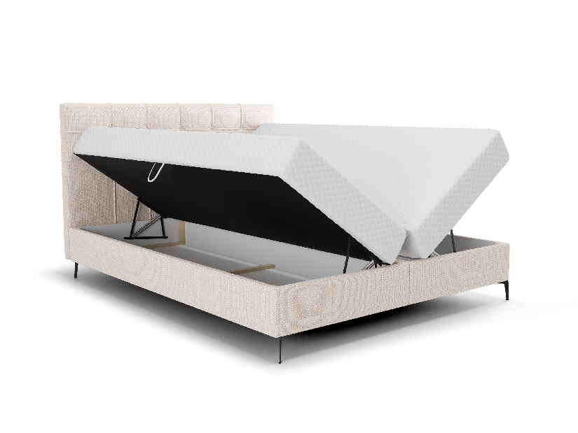 Bračni krevet 180 cm Infernus Comfort (losos) (s podnicom, s prostorom za odlaganje)