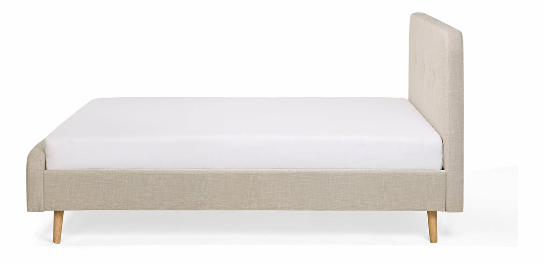 Bračni krevet 140 cm ROME (s podnicom) (bež)