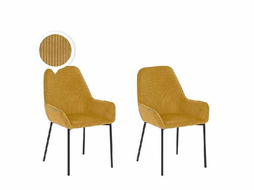 Set 2 kom. blagovaonskih stolica LARNO (žuta)