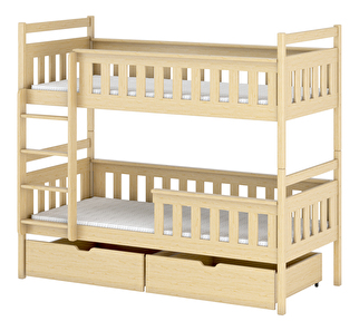 Dječji krevet 80 x 190 cm Tommy (s podnicom i prostorom za odlaganje) (borovina)