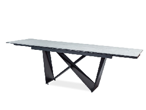 Blagovaonski stol na razvlačenje 160-240 cm Carmon (bijela + crna) (za 8 i više osoba)