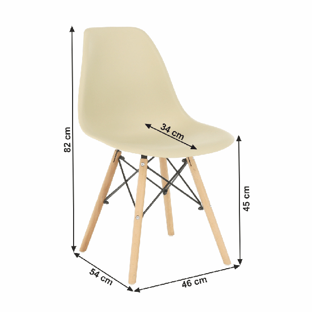 Blagovaonska stolica Cisi 3 (capuccino)
