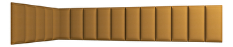 Set 16 tapeciranih panela Quadra 100x220x50 cm (boja senfa)