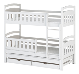 Dječji krevet 80 x 180 cm BLAIR (s podnicom i prostorom za odlaganje) (bijela)