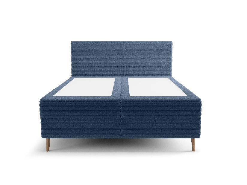 Bračni krevet 140 cm Napoli Bonell (plava) (s podnicom, s prostorom za odlaganje)