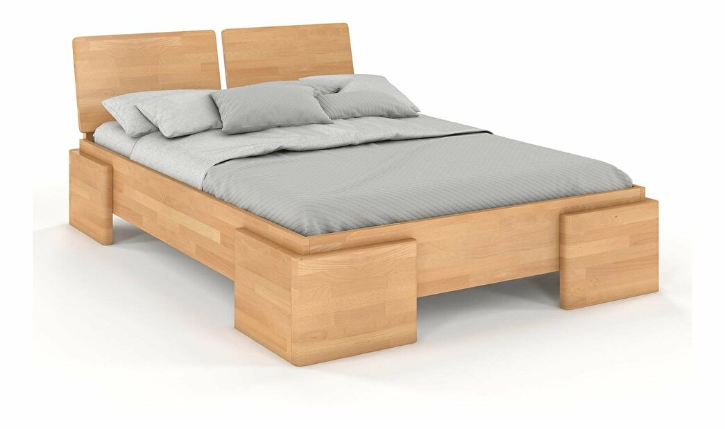 Bračni krevet 160 cm Naturlig -Jordbaer High (bukva)