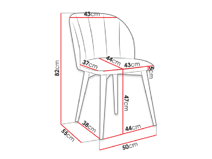 Blagovaonska stolica Mirjan Sisi (natural + krem)