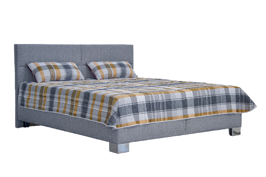 Bračni krevet 180 cm Jersey (siva) (s podnicom)