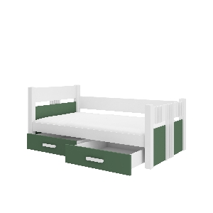 Dječji krevet 200x90 cm s madracem Buppi (zelena)