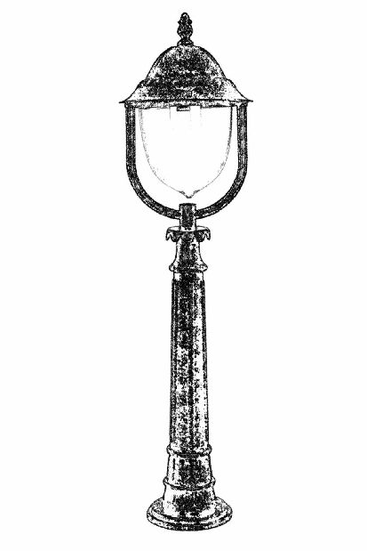 Vanjska podna svjetiljka Atif (smeđa)