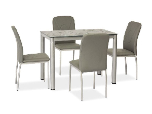 Blagovaonski stol 100 cm Damion (siva + siva) (za 4 osobe)