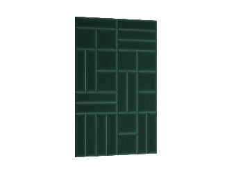 Set 26 tapeciranih panela Quadra 120x195 cm (zelena)