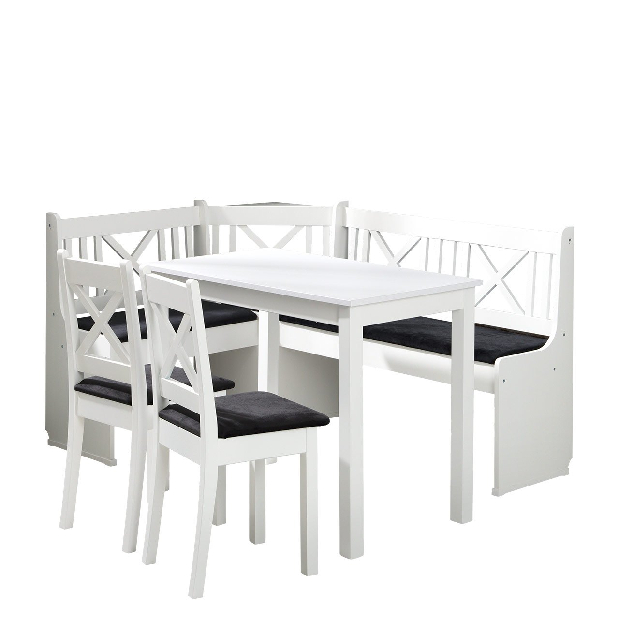 Kuhinjski kut + stol sa stolicama Sandonia 1 (bijela) (amor velvet 4322)