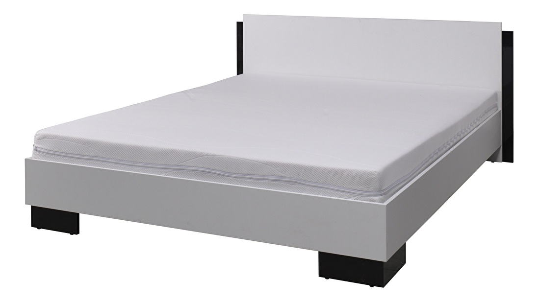 Bračni krevet 160 cm Laurenia (bijela + ljubičasta) (S podnicom) *rasprodaja