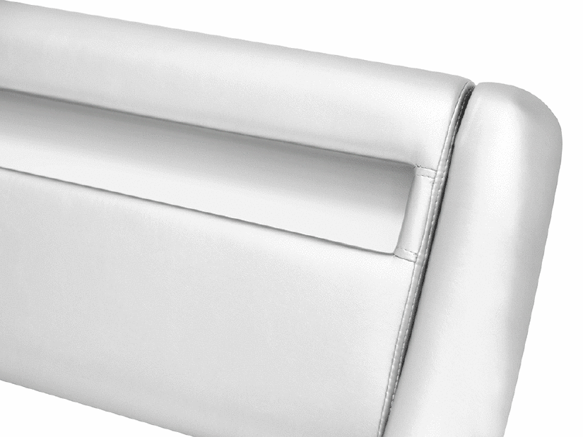 Bračni krevet 180 cm AVENUE (s podnicom i LED rasvjetom) (srebrna)