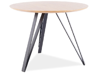Blagovaonski stol Teisha (hrast + crna) (za 4 osobe)