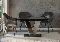 Blagovaonski stol Venag (crni sjaj + kamen) (za 4 do 6 osoba)