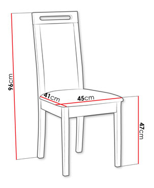 Set tapeciranih blagovaonskih stolica Heven VI (orah + tamnosiva) *outlet moguća oštećenja