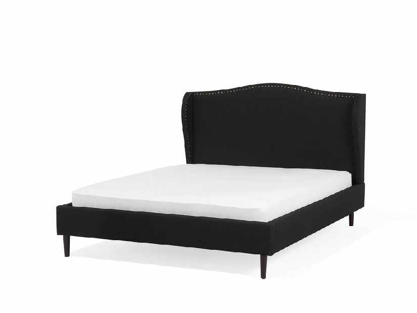 Bračni krevet 140 cm COLLETTE (s podnicom) (crna)