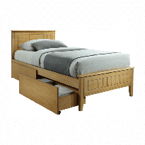 Jednostruki krevet 90 cm Minea (hrast) (s podnicom)