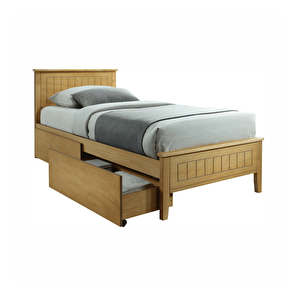 Jednostruki krevet 90 cm Minea (hrast) (s podnicom)