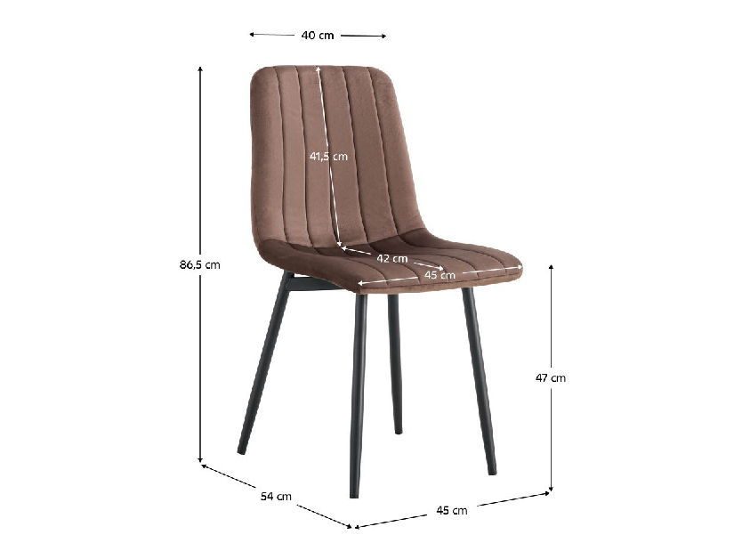 Blagovaonska stolica Rameta Typ 1 J06-HLR-49 (smeđa + crna)