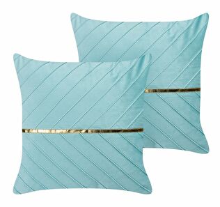 Set 2 ukrasna jastuka 45 x 45 cm Confety (plava)