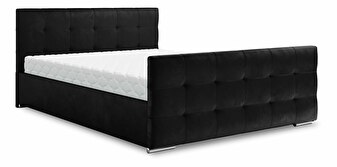 Bračni krevet 180 cm Billie (crna) (s podnicom i prostorom za odlaganje)
