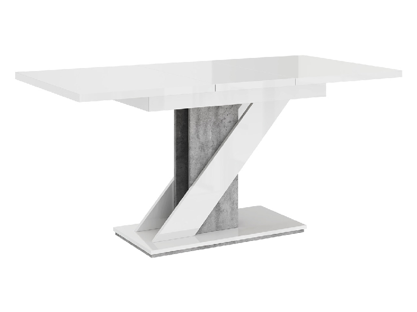 Moderan stol Exalior (bijeli sjaj + crni sjaj)