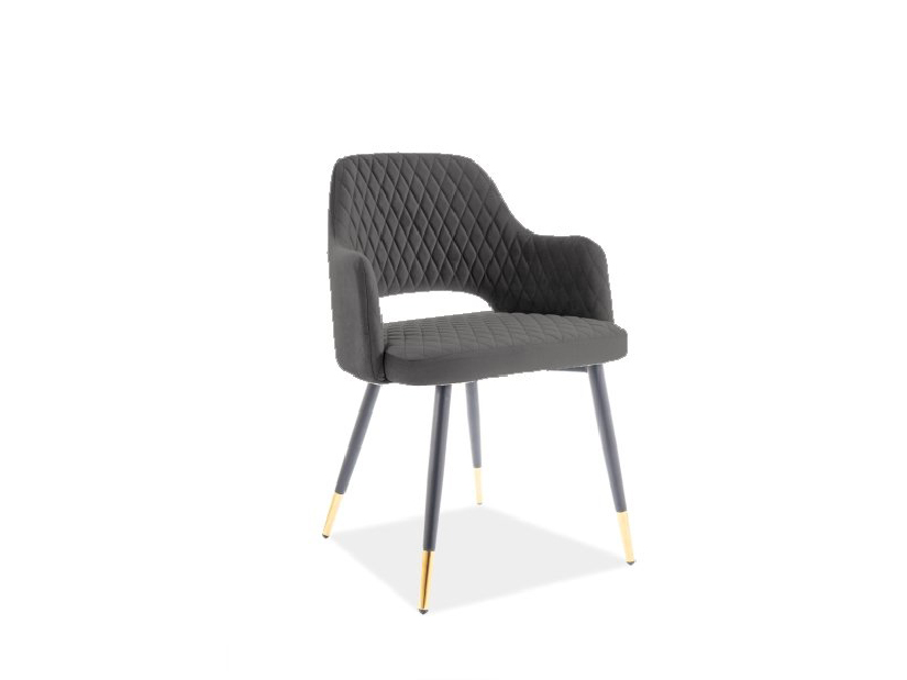 Blagovaonska stolica Farrah (siva + zlatna)