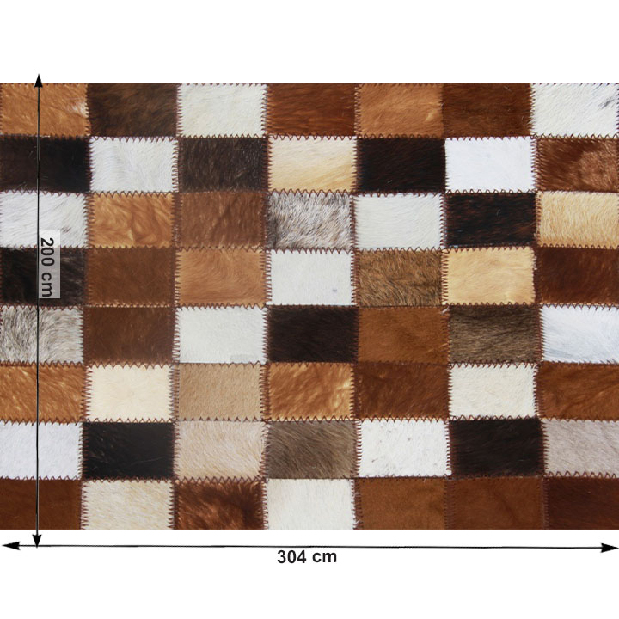Kožni tepih Korlug TIP 03 (goveđa koža + uzorak patchwork) 