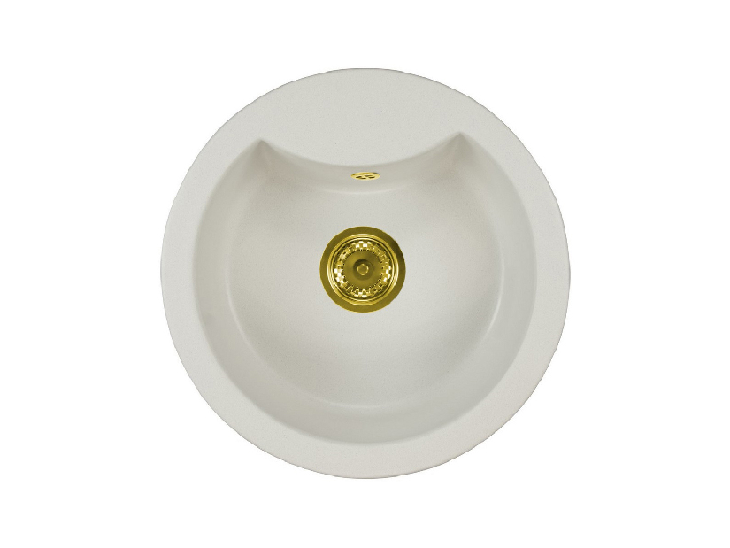Kuhinjski sudoper Mellusa (bijela) (s 1 otvorom za bateriju)