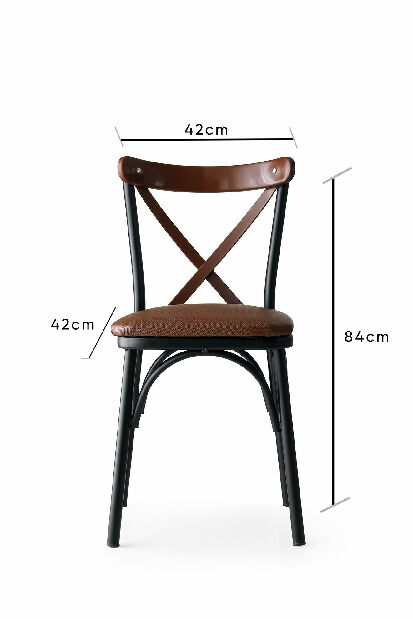 Set 4 stolica Erica (smeđa)